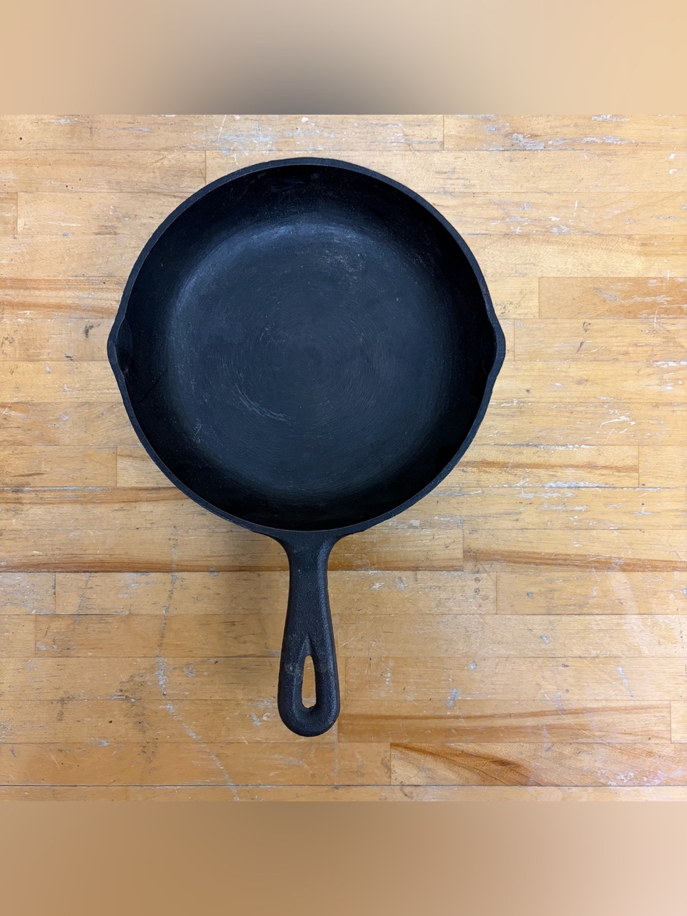 Vintage 8 Inch Cast Iron Skillet #1 Flat Bottom Heat Ring Smooth Made in Korea